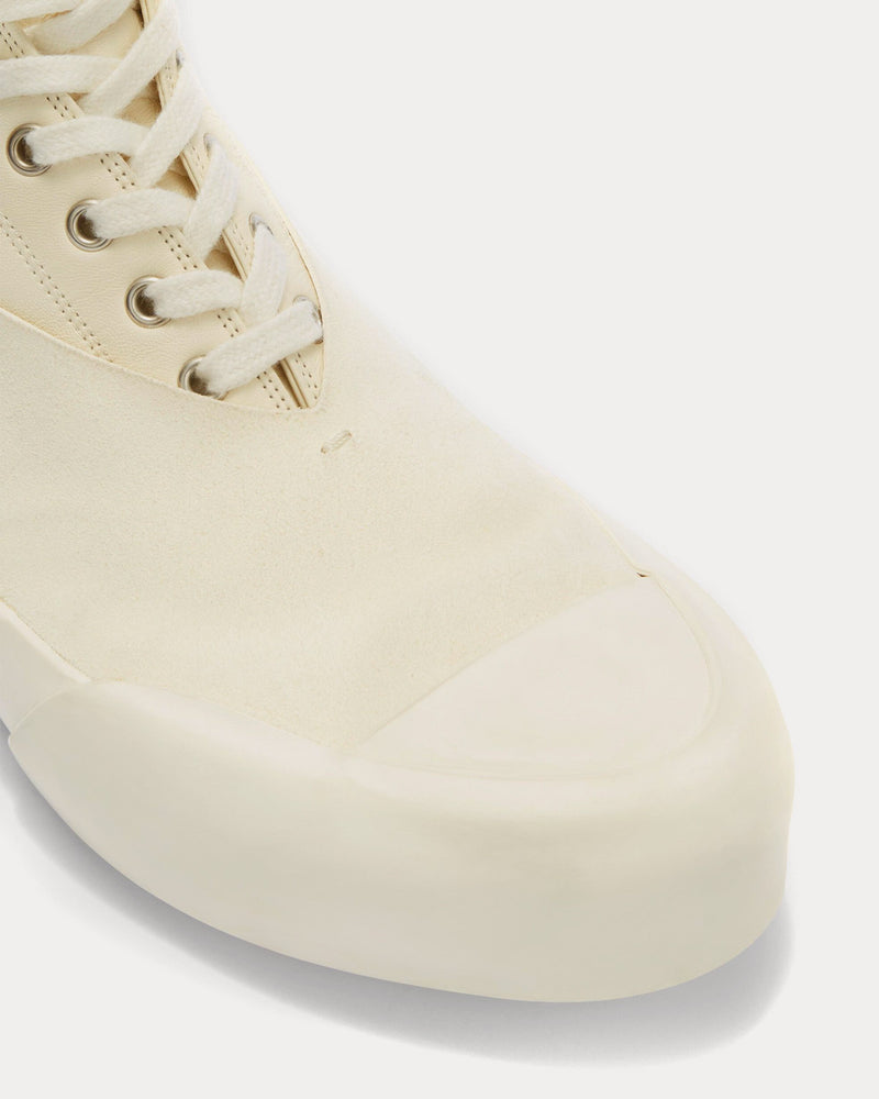 Jil Sander Leather Beige High Top Sneakers - 5