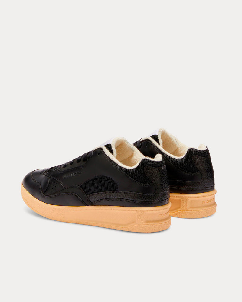 Jil Sander Basket Leather Black Low Top Sneakers - 4