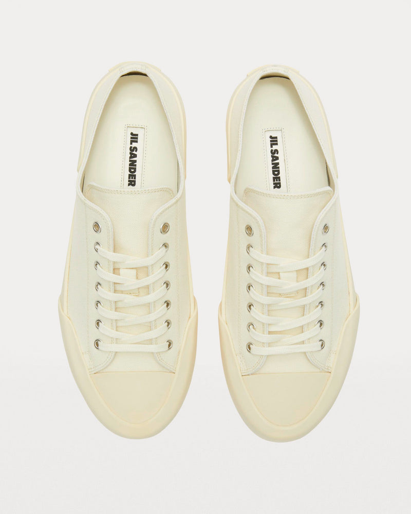 Jil Sander Canvas Natural Low Top Sneakers - 2