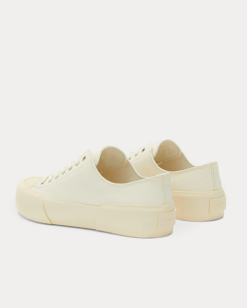 Jil Sander Canvas Natural Low Top Sneakers - 4