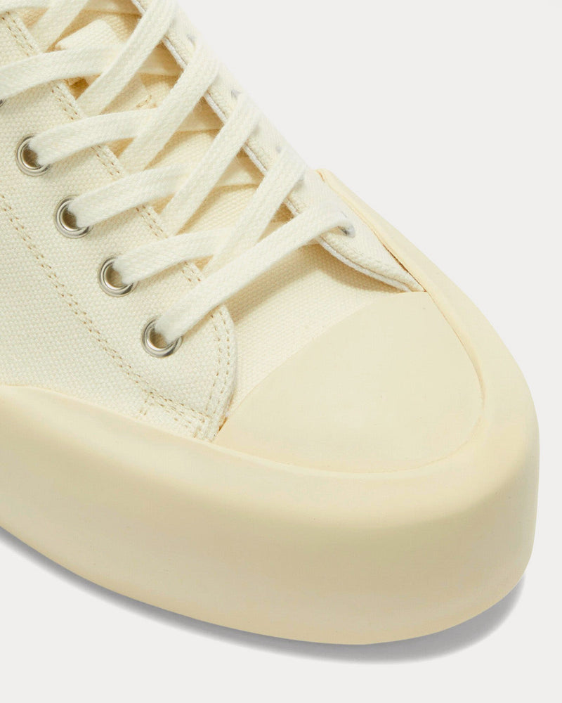 Jil Sander Canvas Natural Low Top Sneakers - 5