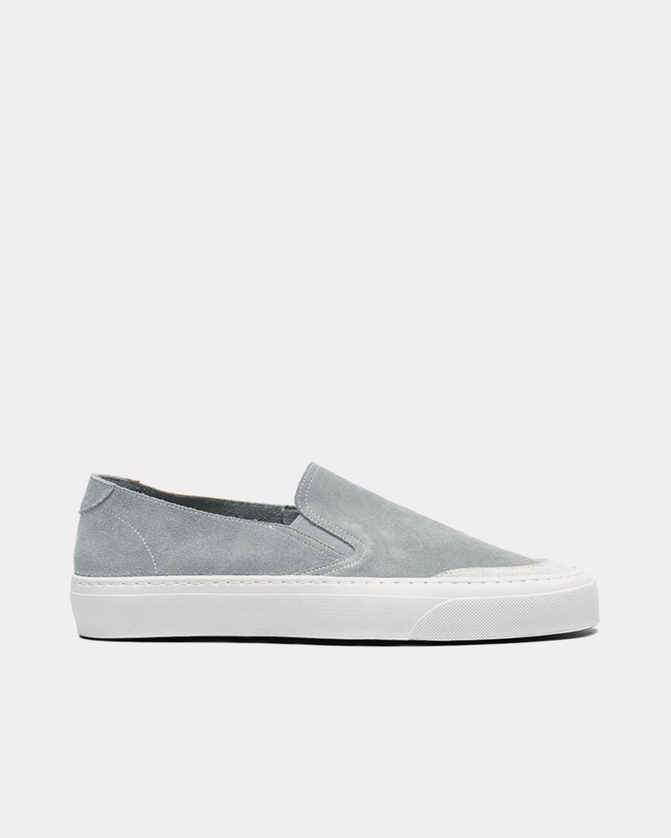 Fashion gray suede slip on sneakers