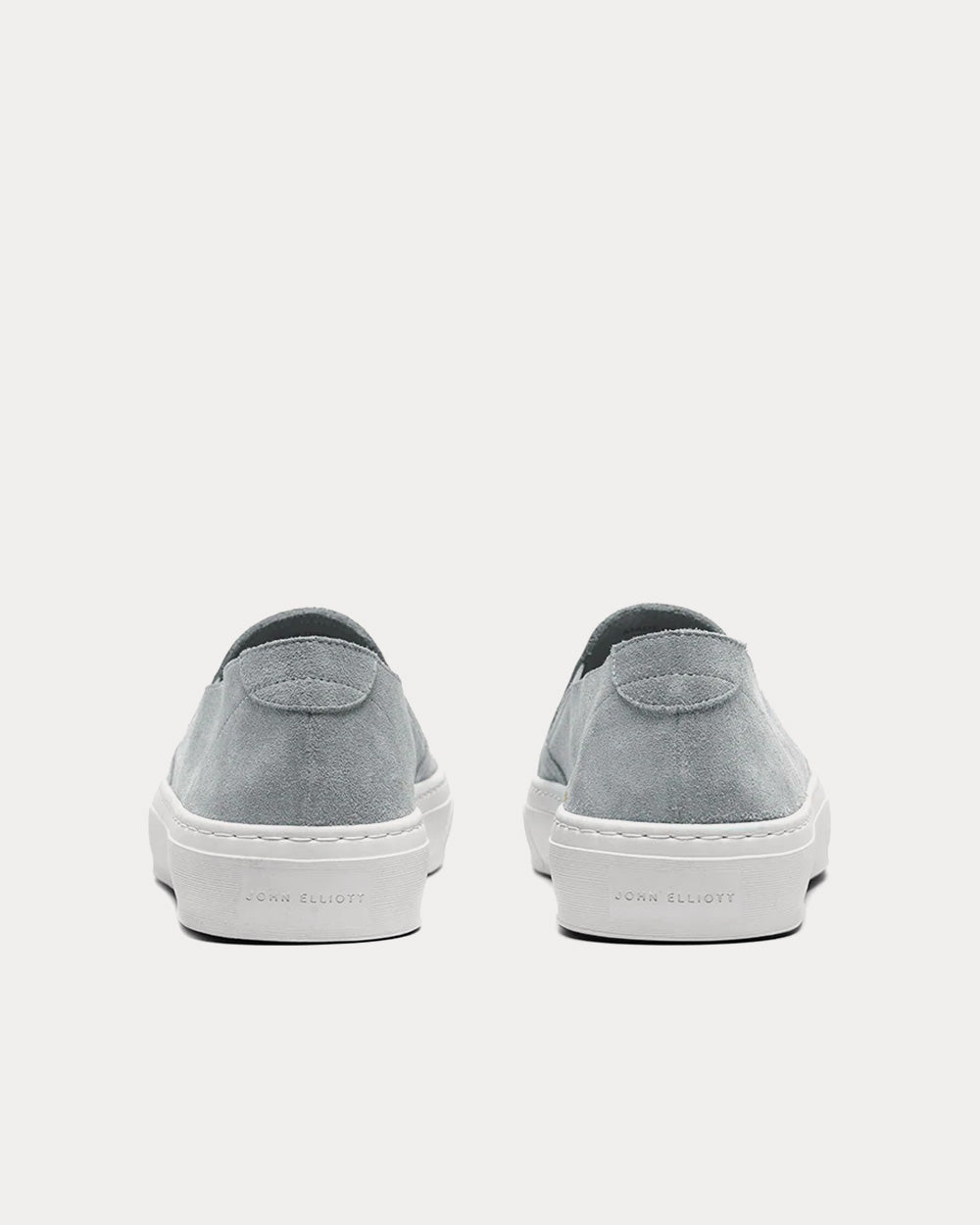 John Elliott Haze Suede Moon Grey Slip On Sneakers - 4