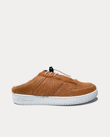 John Geiger GF-01 Mule Calf Hair Brown Slip On Sneakers