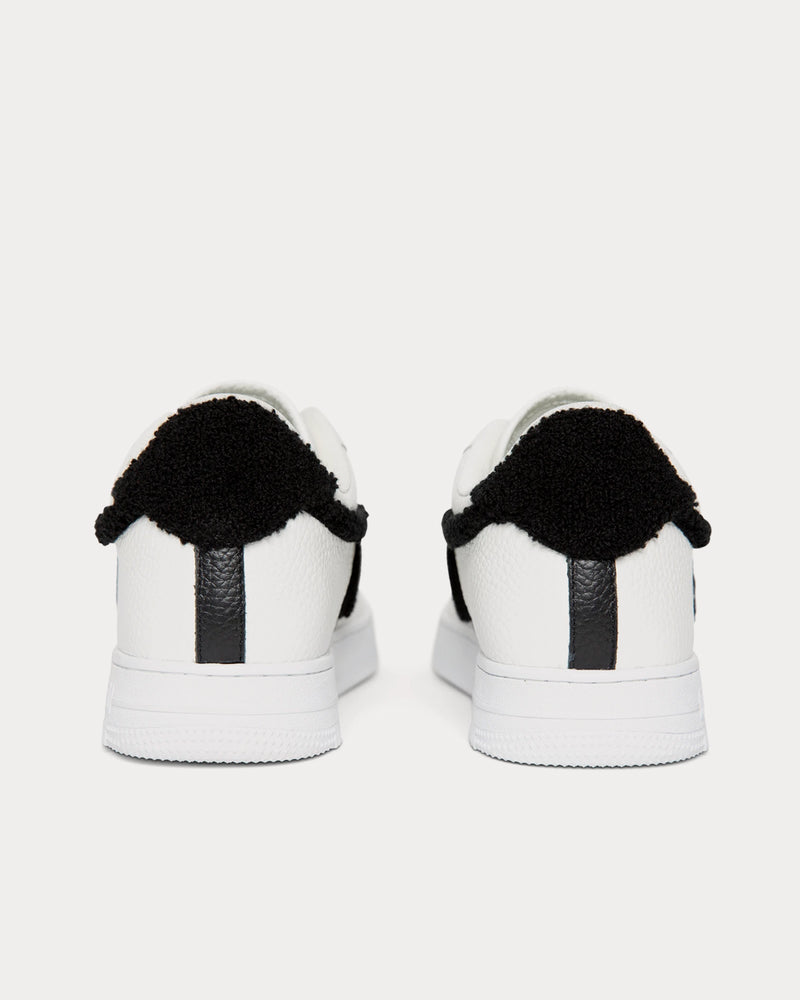 John Geiger GF-01 'White Pebbled Leather Black Chenille' Low Top Sneakers - 5