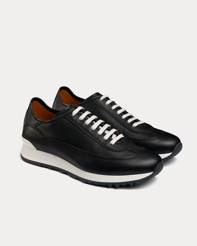 John Lobb Foundry II Natural Calf Leather Black Low Top Sneakers - 3