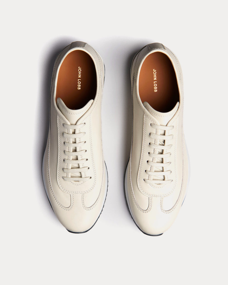 John Lobb Foundry II Natural Calf Leather Off-White Low Top Sneakers - 2