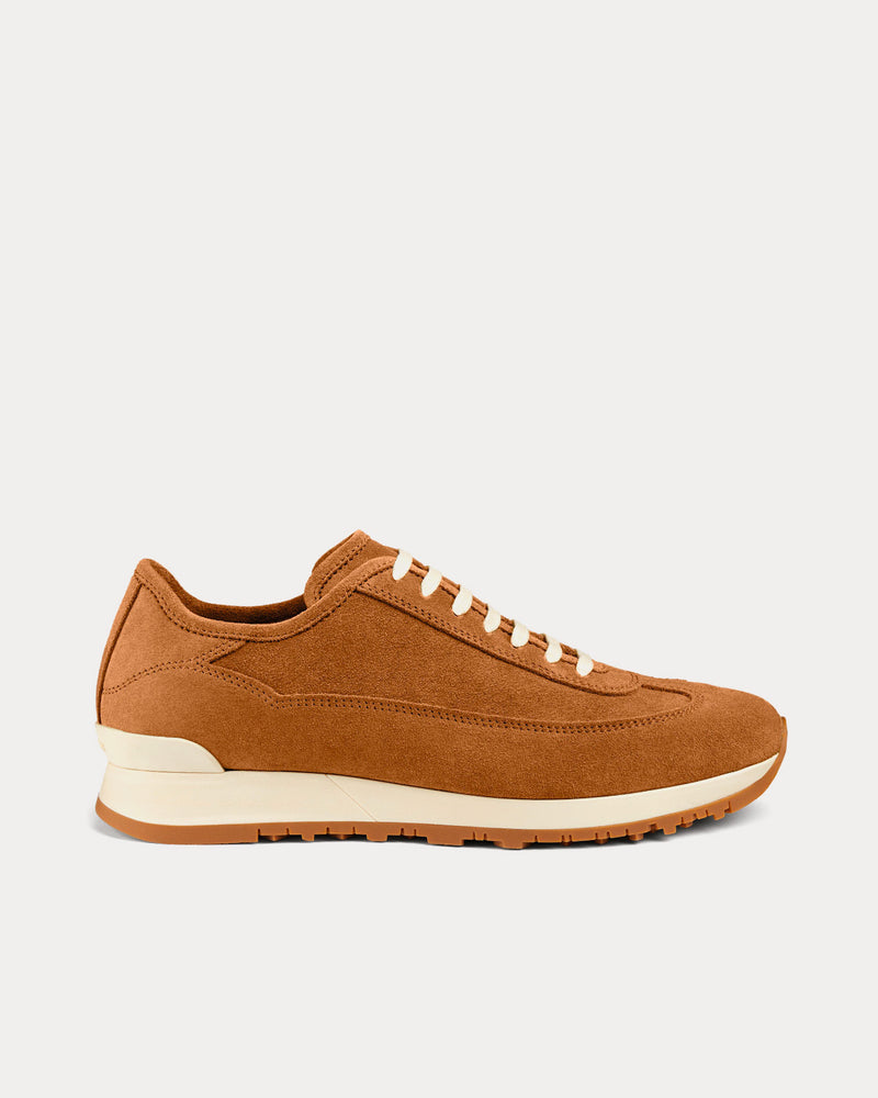 John Lobb Foundry II Suede Cider Low Top Sneakers - 1