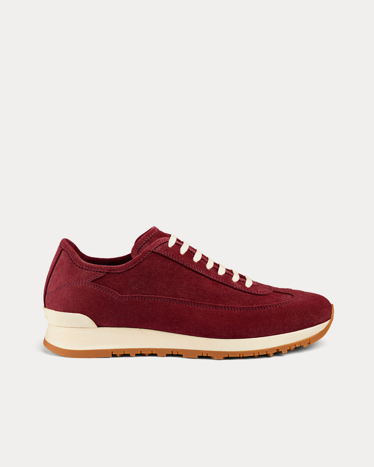 John Lobb Foundry II Suede Wine Low Top Sneakers - 1