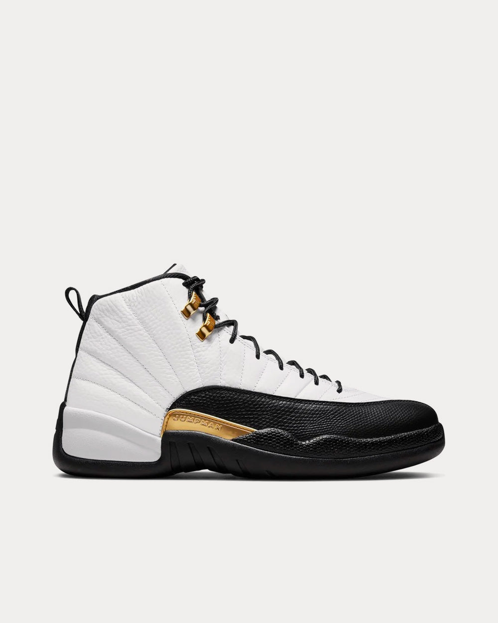 Jordan 12 black gold and white on sale