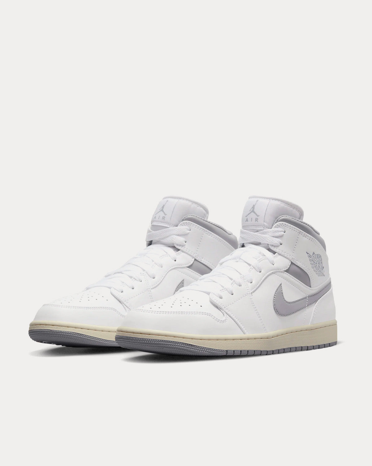 Jordan Air Jordan 1 Mid White / Stealth High Top Sneakers - 3