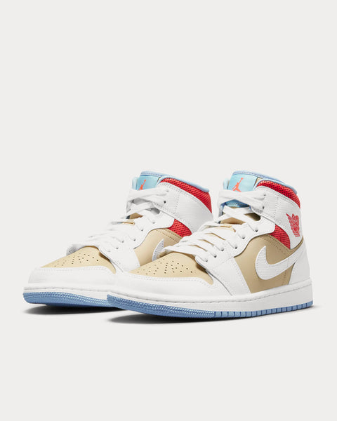 Jordan Air jordan 1 Mid SE Sesame / Flash Crimson / Psychic Blue