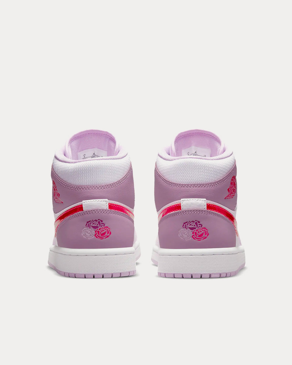 Jordan Air Jordan 1 Mid Valentine's Day Iris Whisper / Amethyst Wave / Doll / Siren Red High Top Sneakers - 4