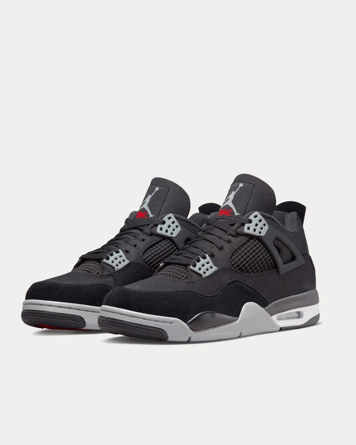 Jordan Air Jordan 4 Retro SE Black / Steel / White / Red High Top Sneakers - 3