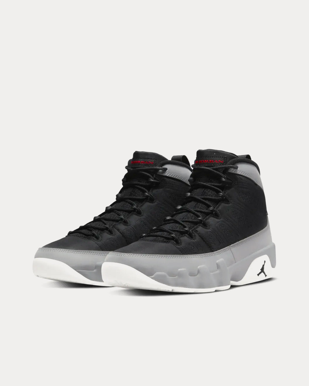 Jordan Air Jordan 9 Black and Particle Grey High Top Sneakers - 3