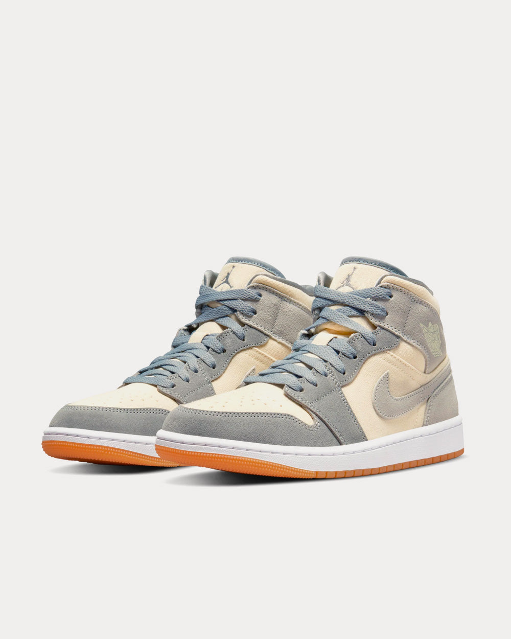 Nike Air Jordan 1 Mid SE Coconut Milk / Particle Grey High Top Sneakers - 3