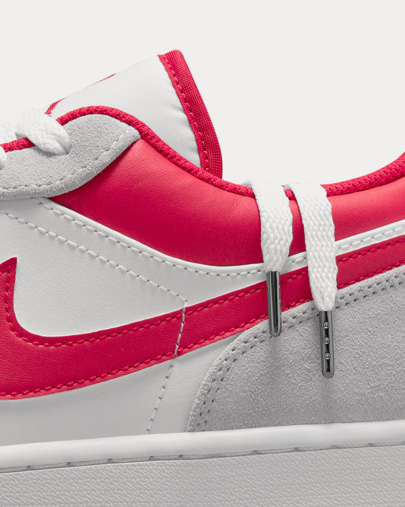 Jordan Air Jordan 1 Low SE Light Smoke Grey / Gym Red / White Low Top Sneakers - 6