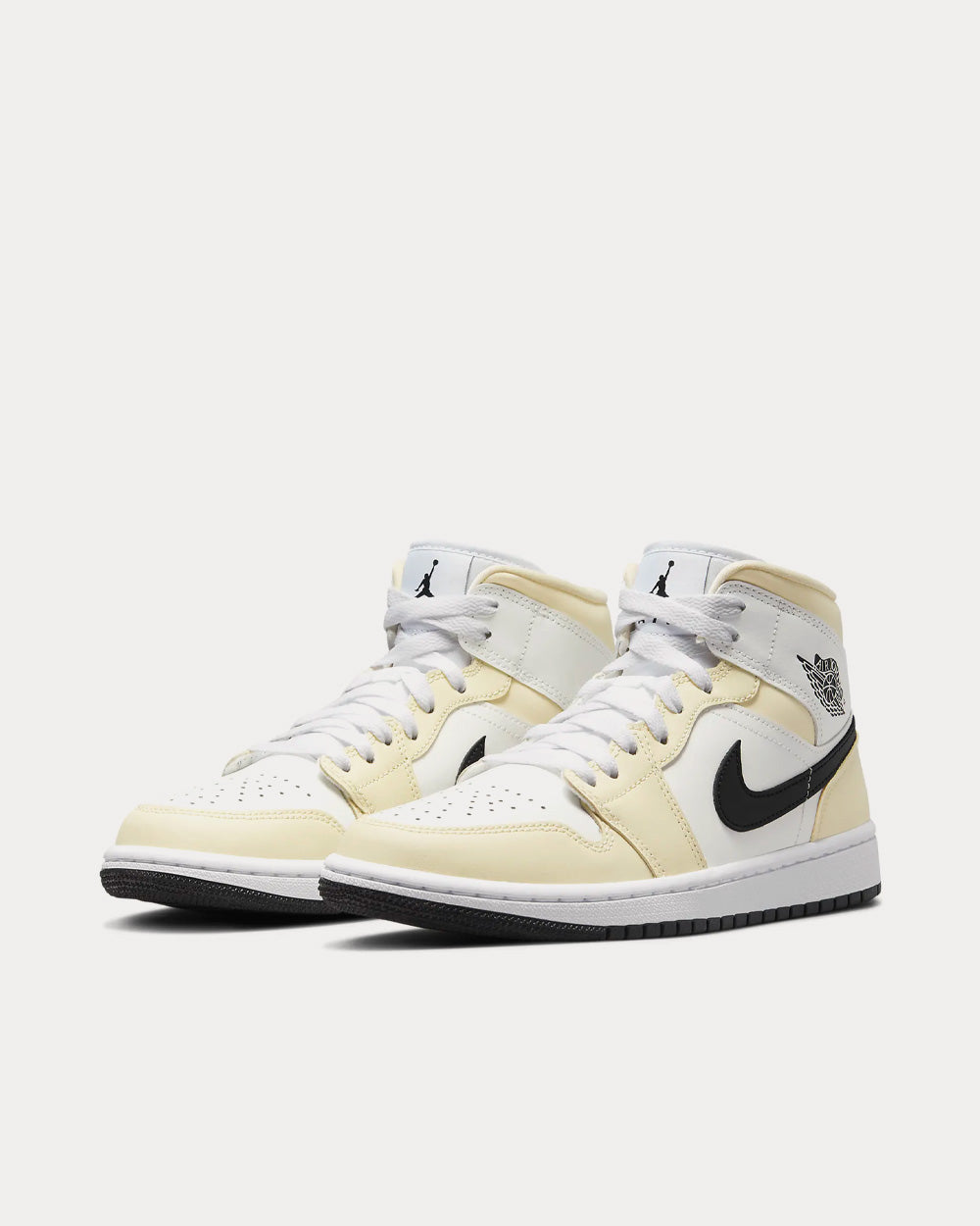 Jordan Air Jordan 1 Mid Coconut Milk / Summit White / White / Black High  Top Sneakers - Sneak in Peace