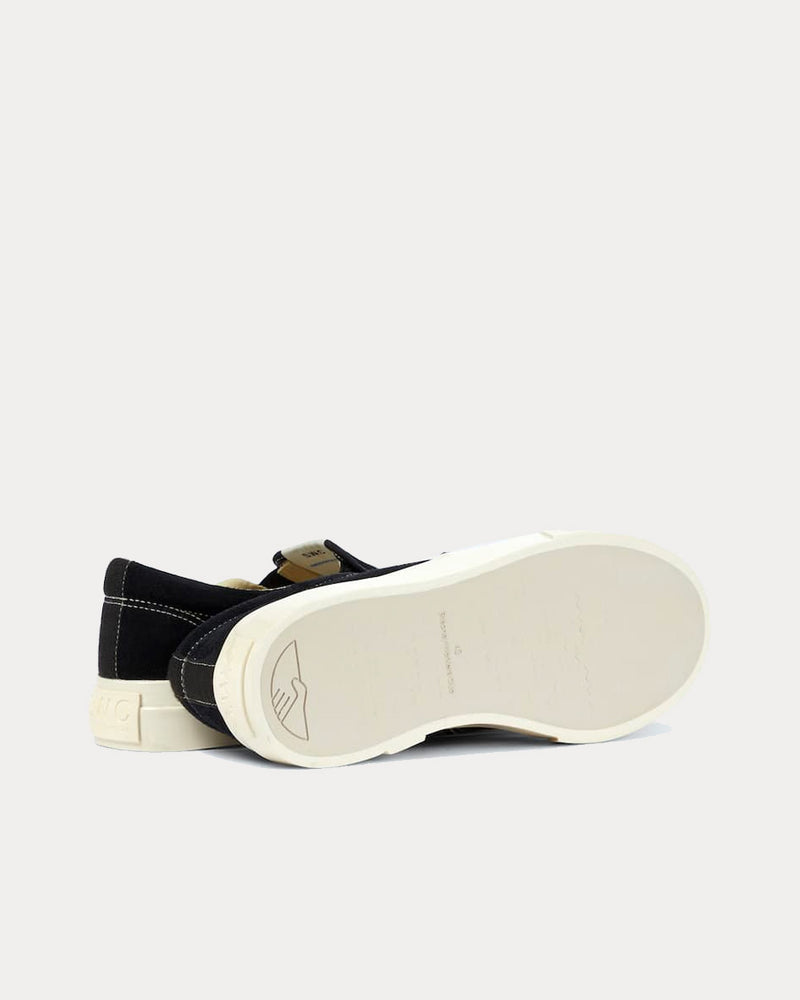 Stepney Workers Club x Junya Watanabe Embroidered Suede Black Slip On Sneakers - 5