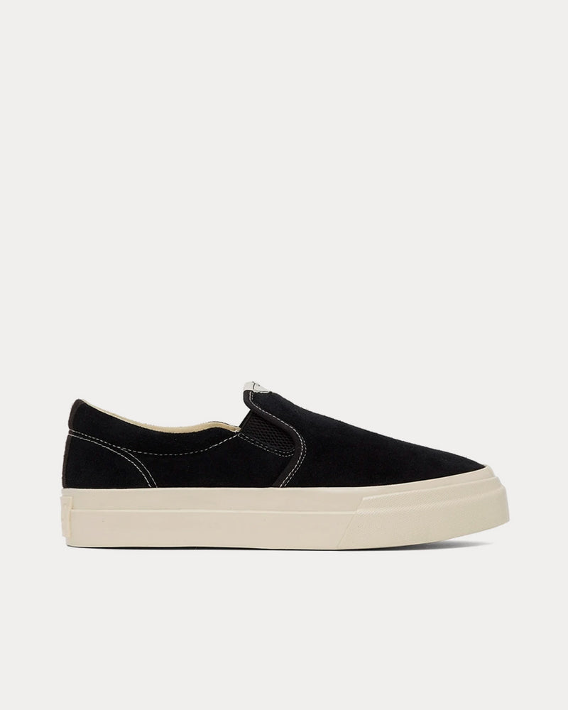 Stepney Workers Club x Junya Watanabe Suede Black Slip On Sneakers - 1