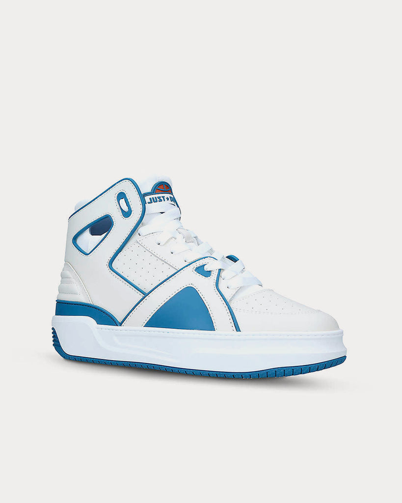 Just Don JD1 Basketball White / Navy High Top Sneakers - Sneak in Peace