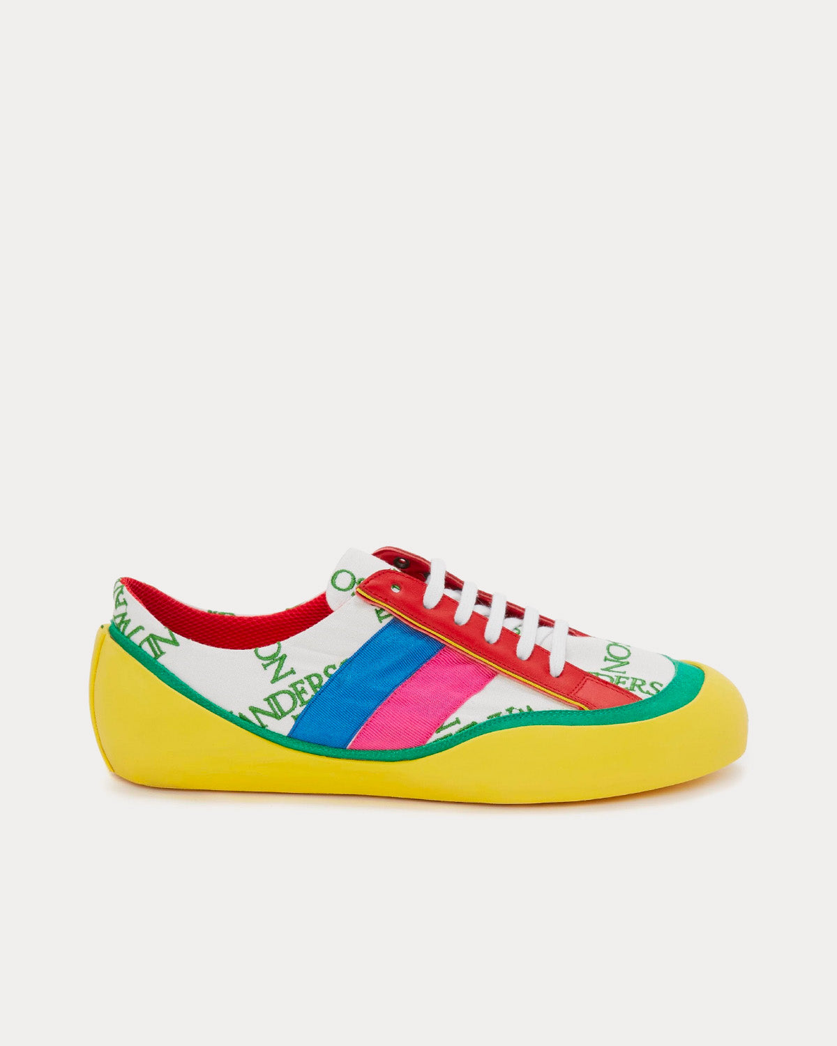 JW Anderson Bubble Leather & Canvas Multi / Yellow Low Top Sneakers - 1