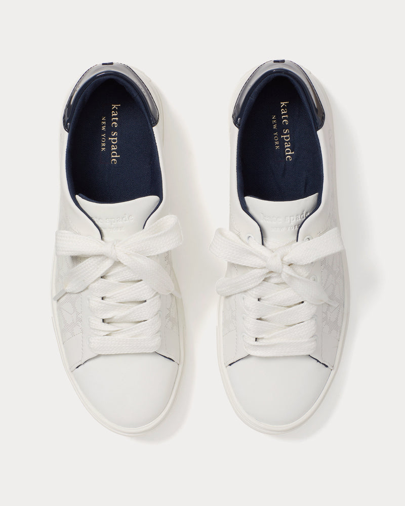 Kate Spade Audrey White / Blue Low Top Sneakers - 3