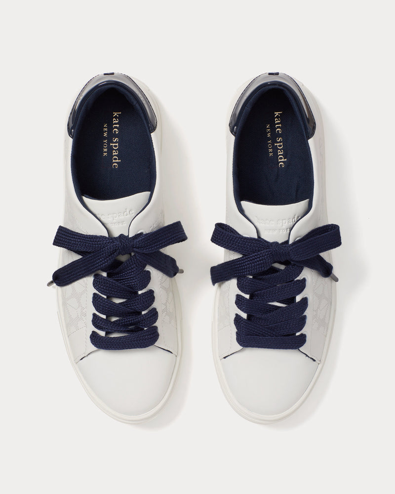 Kate Spade Audrey White / Blue Low Top Sneakers - 4