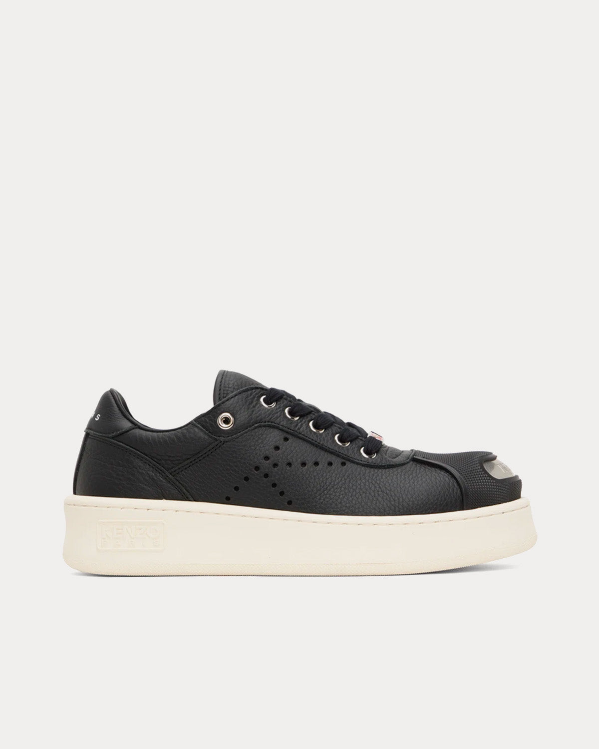 Kenzo Hoops Leather Black Low Top Sneakers - 1