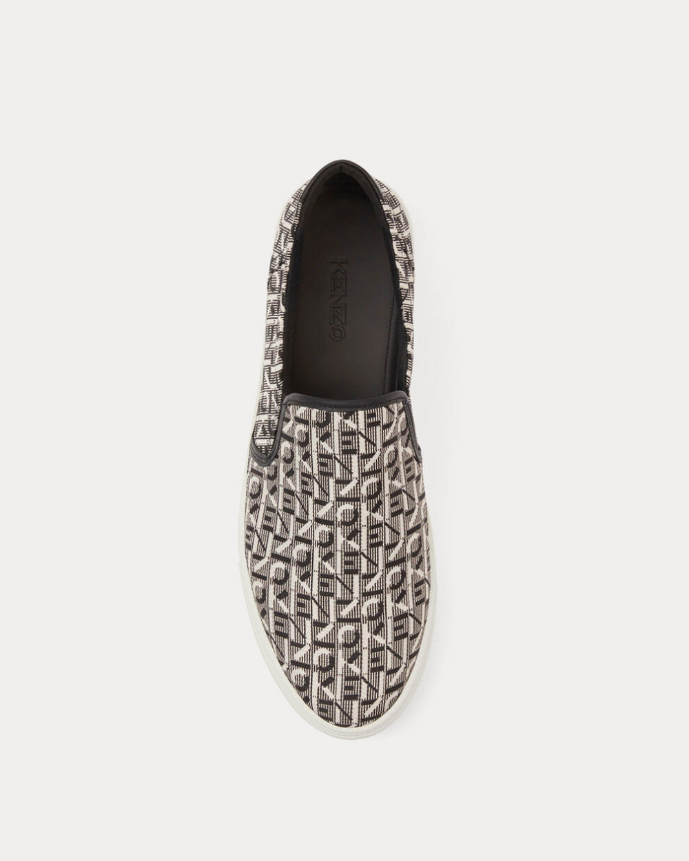 Kenzo K-Skate Monogram Laceless Black Slip On Sneakers - 2