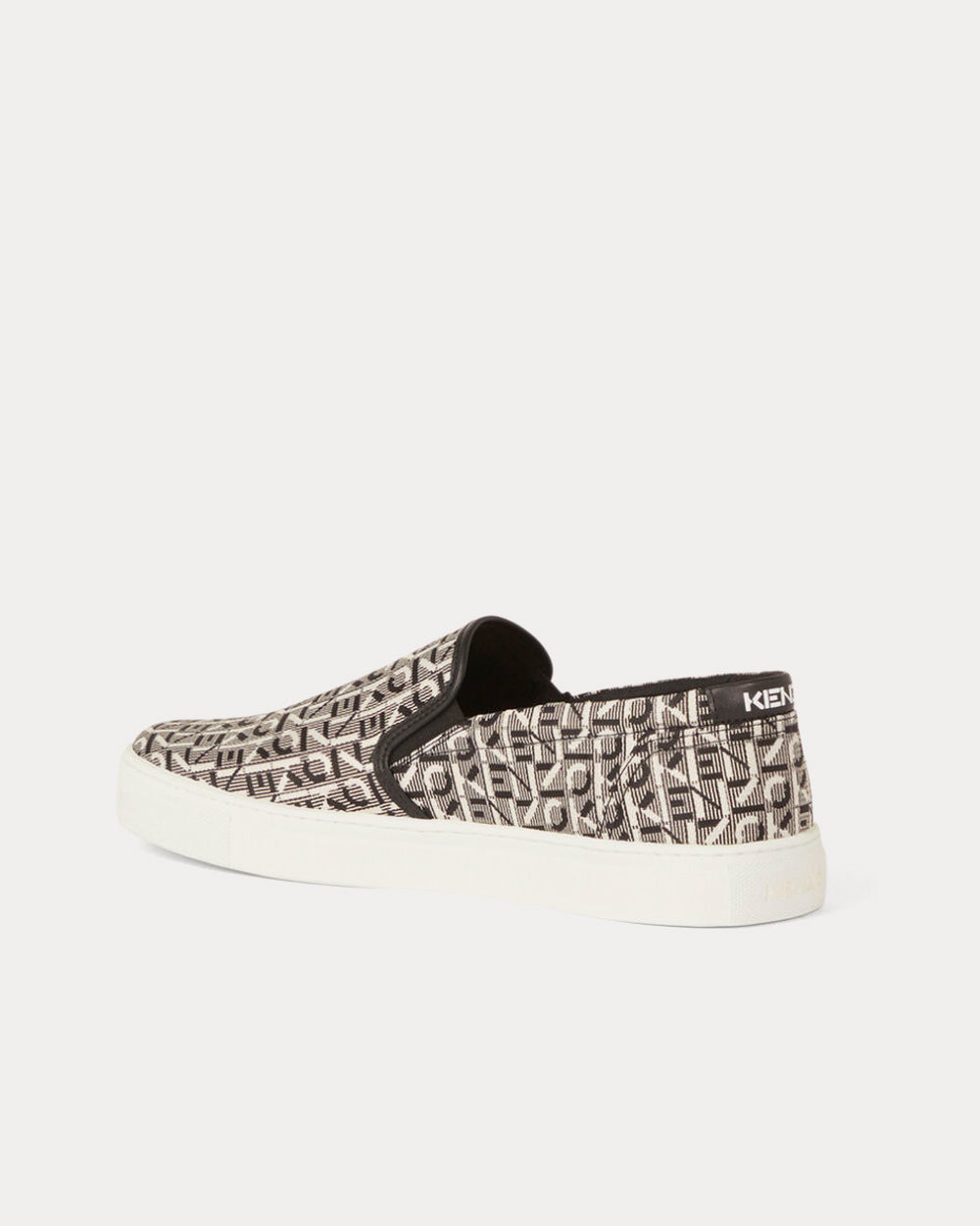 Kenzo K-Skate Monogram Laceless Black Slip On Sneakers - 4