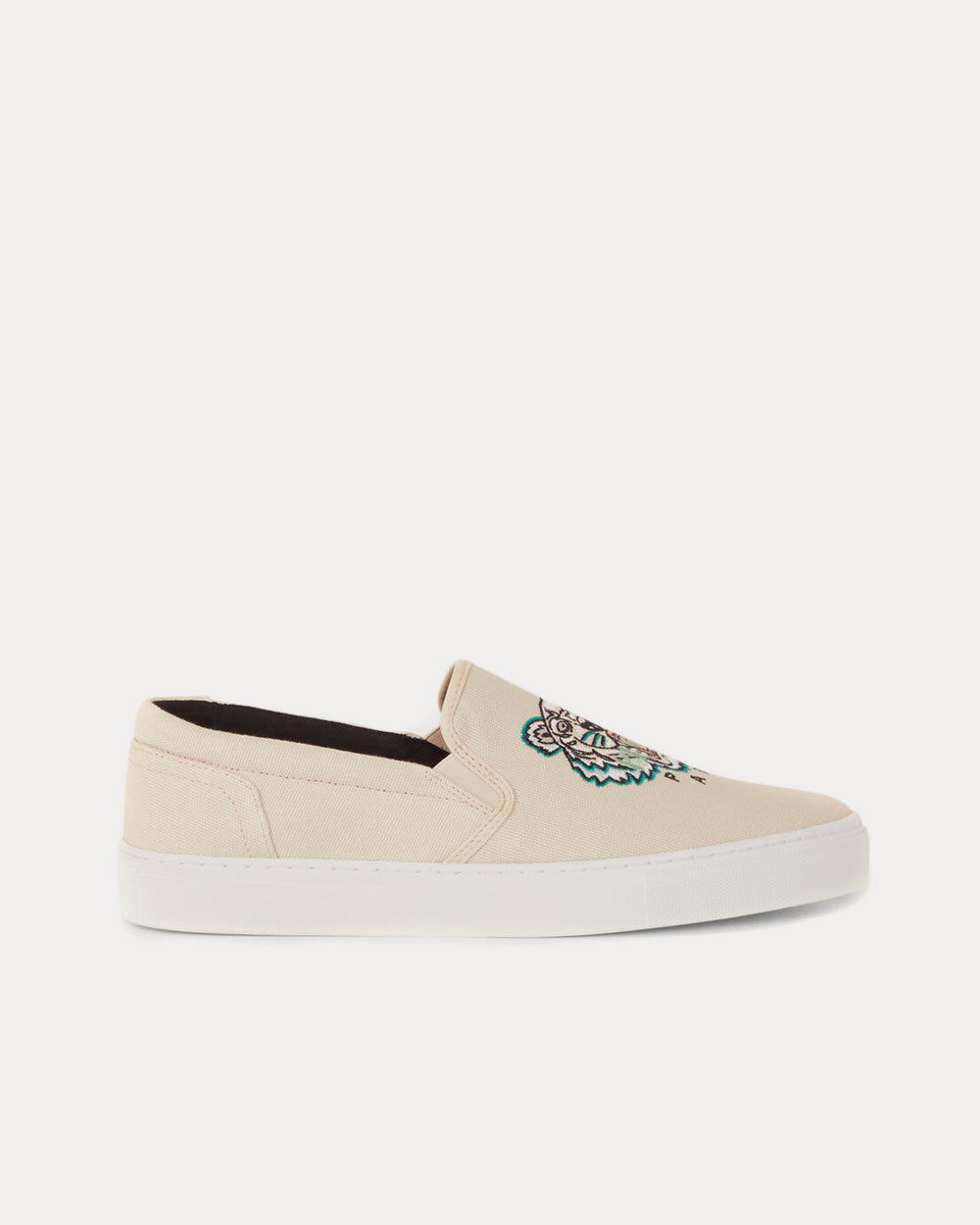 Kenzo K-Skate Tiger Laceless Cream Slip On Sneakers - 1