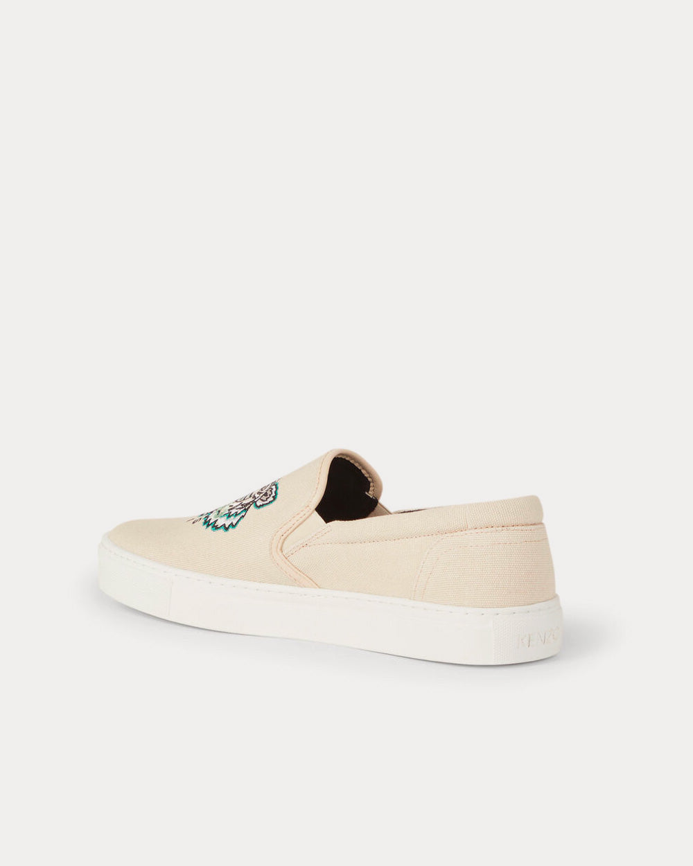 Kenzo K-Skate Tiger Laceless Cream Slip On Sneakers - 3