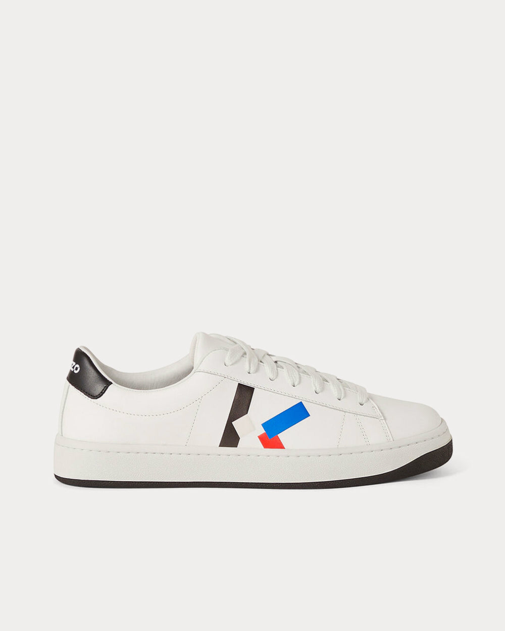 Kenzo Leather KENZO Kourt K Logo White Low Top Sneakers - 1