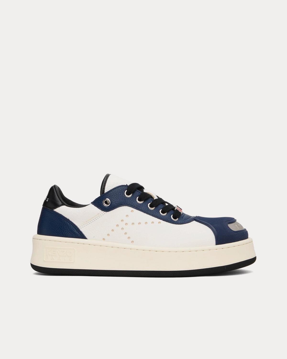 Kenzo Hoops Leather Midnight Blue / White Low Top Sneakers - 1