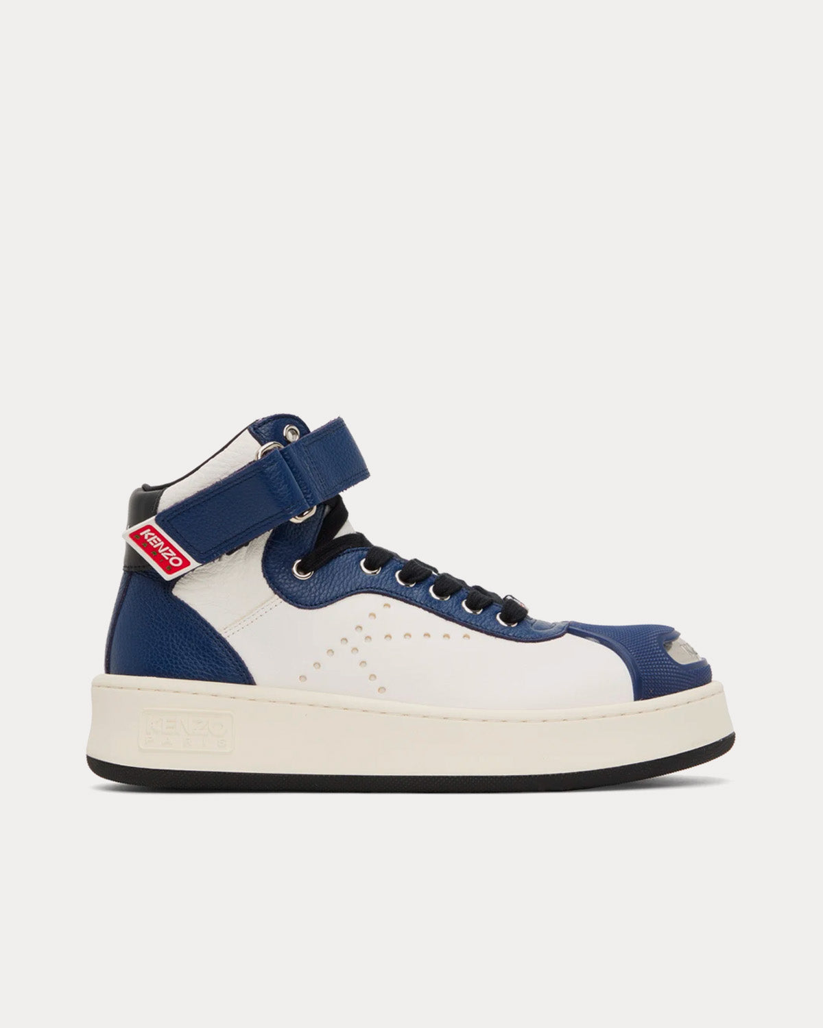 Kenzo Hoops Leather Midnight Blue / White High Top Sneakers - 1