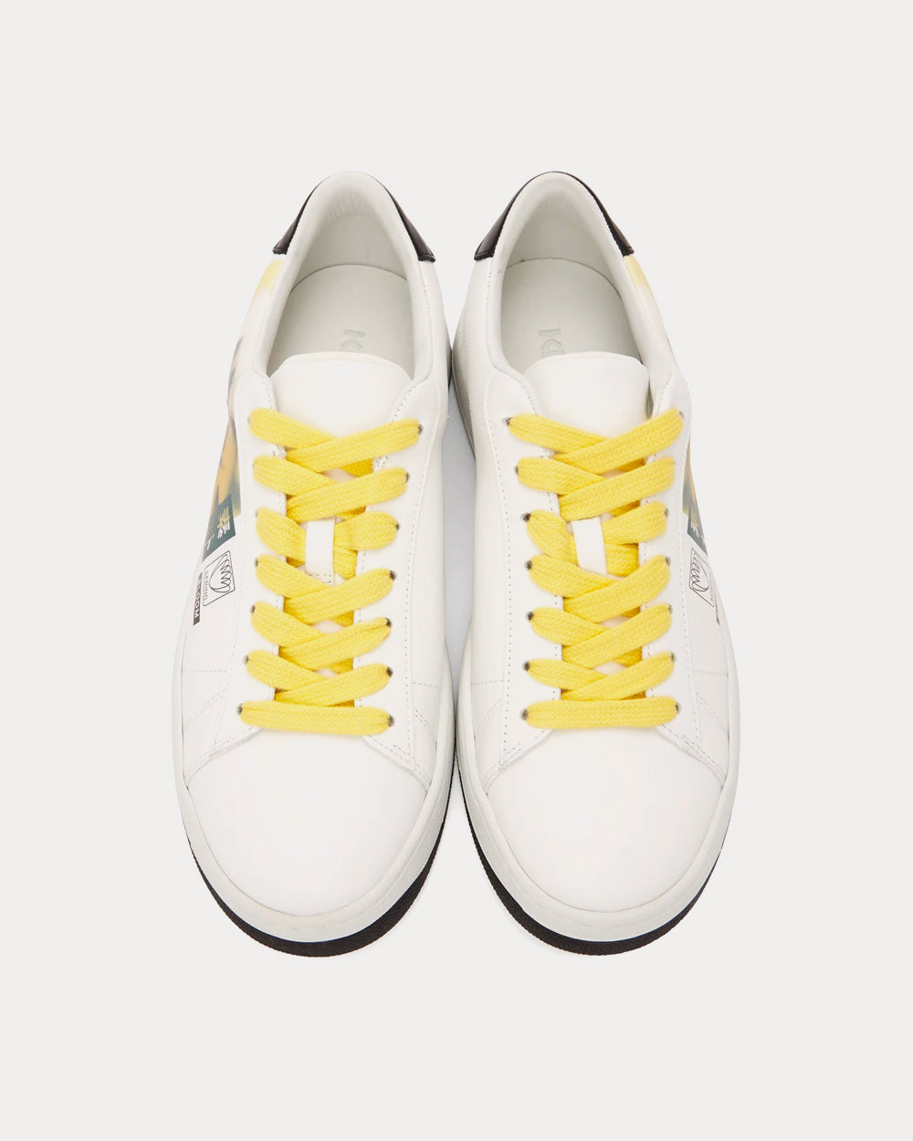 Kenzo Kourt White / Yellow Low Top Sneakers - 2