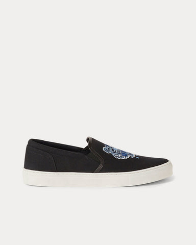 Kenzo K-Skate Tiger Canvas Black Slip On Sneakers