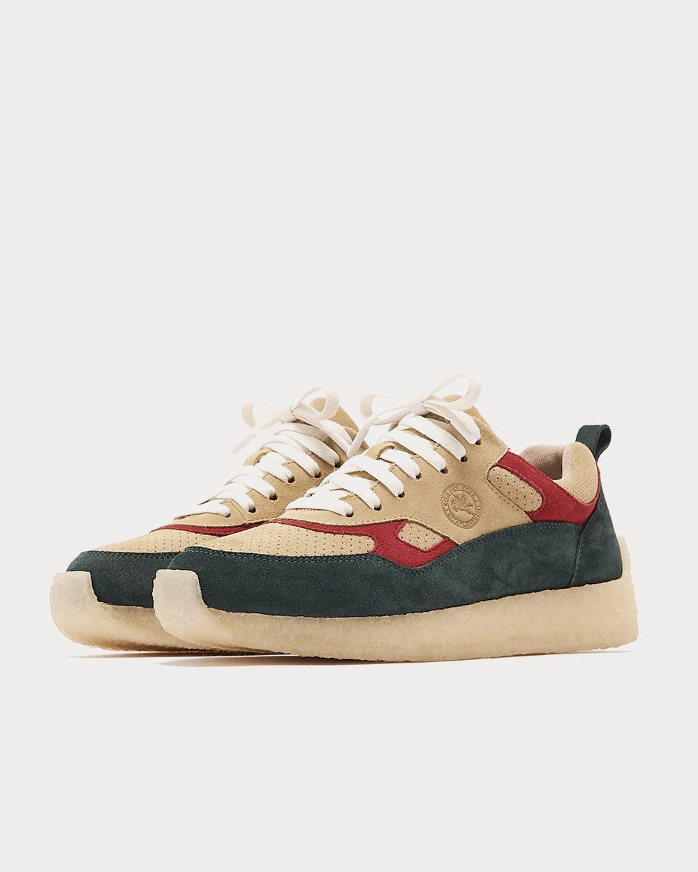 Clarks x Kith Lockhill Suede Teal Maple Combination Low Top Sneakers - 2