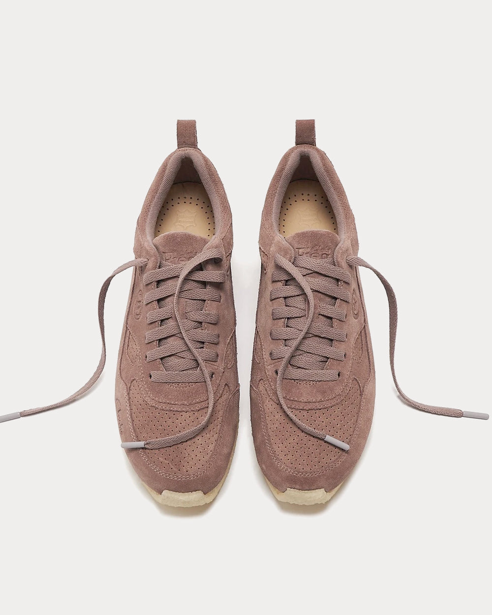 Clarks x Kith Lockhill Suede Mauve Low Top Sneakers - 3