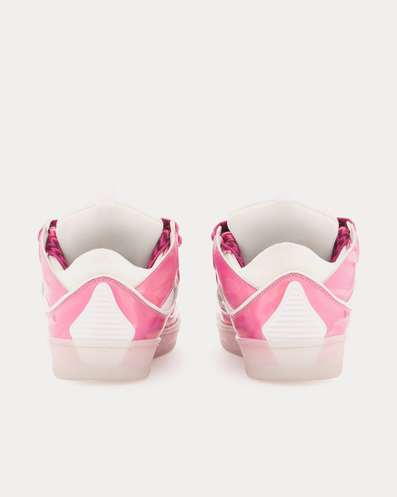 Lanvin Curb Metallic Leather Pink / White Low Top Sneakers - 3