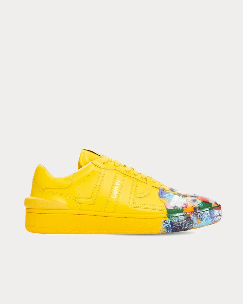 Lanvin x Gallery Dept Clay Painted Yellow Low Top Sneakers - 1