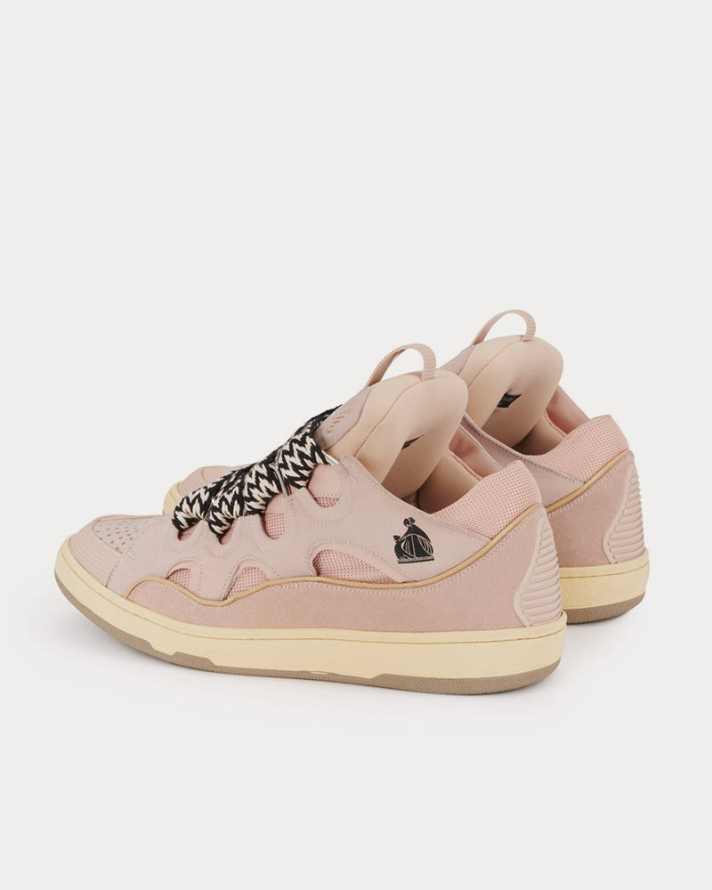 Lanvin Leather Curb Light Pink Low Top Sneakers - 3