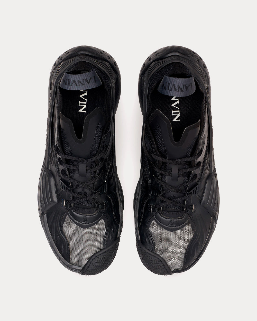 Lanvin - Mesh Flash-X Black Low Top Sneakers