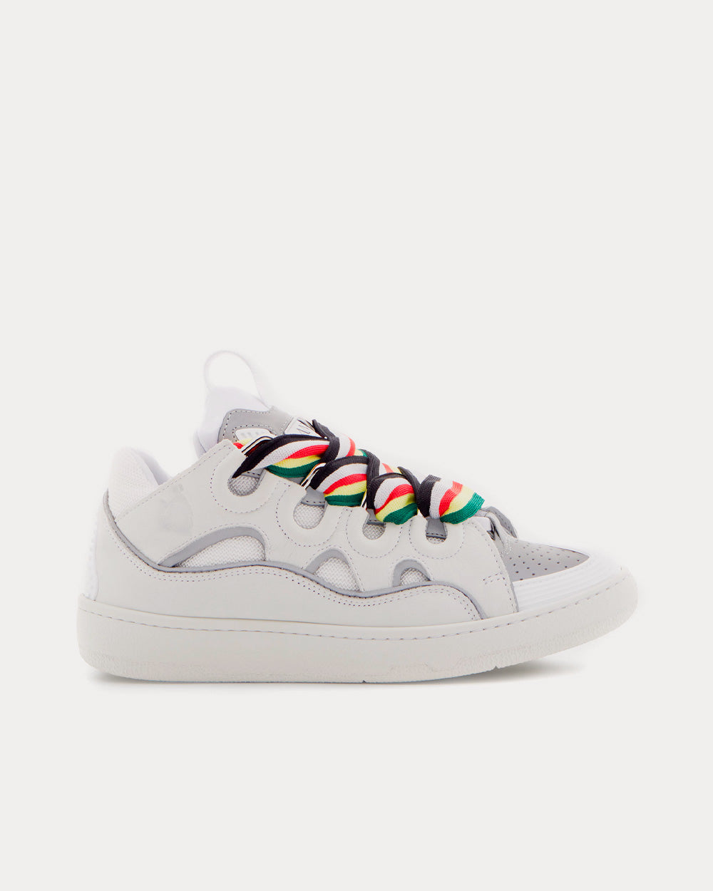 Lanvin Curb Leather White Low Top Sneakers - 1