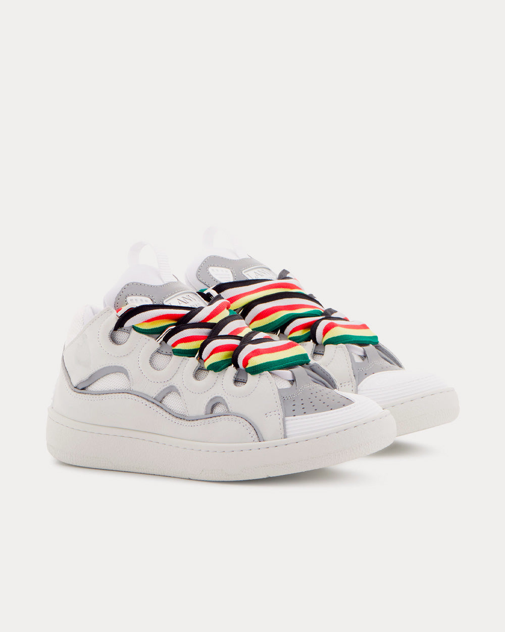 Lanvin Curb Leather White Low Top Sneakers - 3