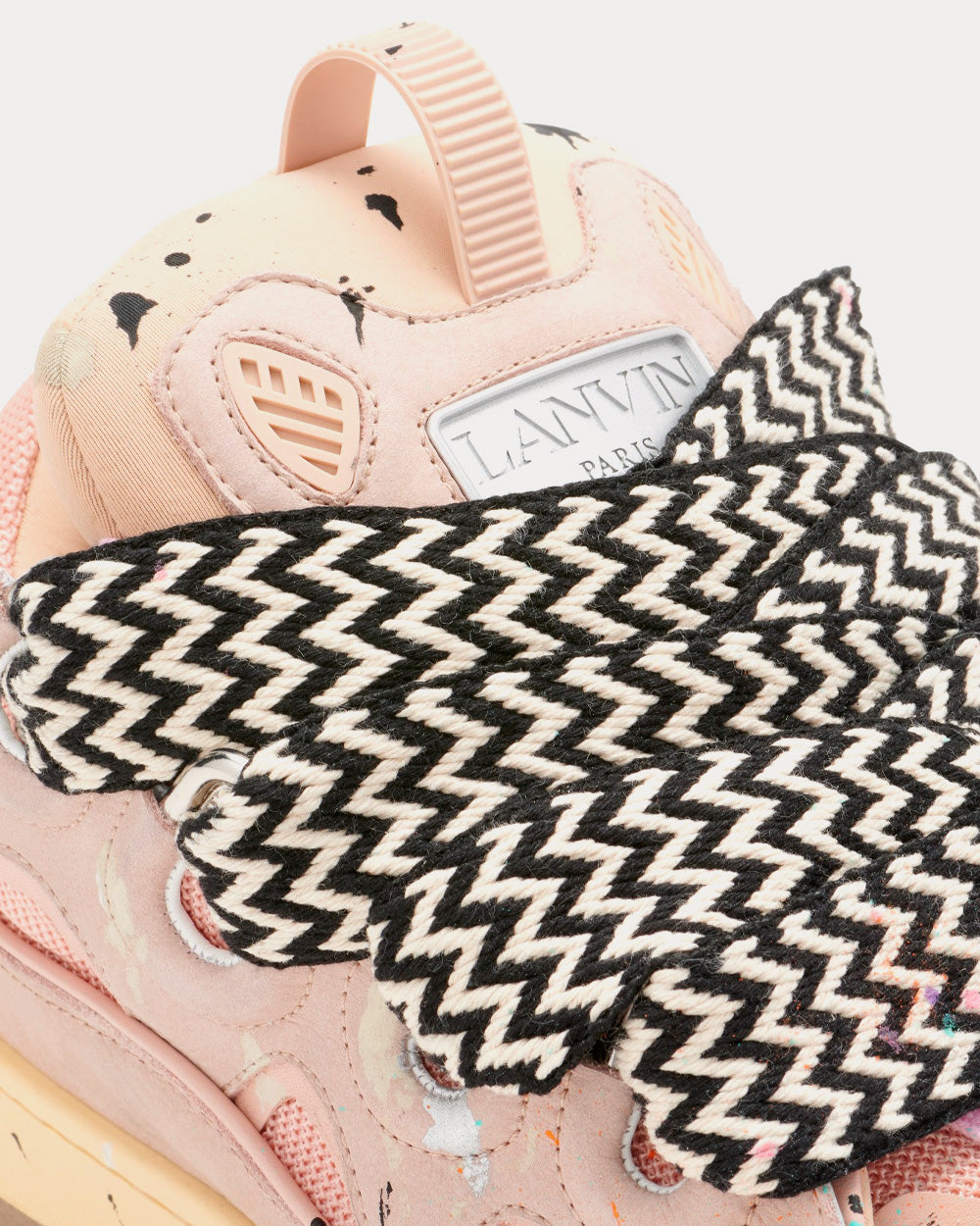 Lanvin x Gallery Dept Curb Painted Pink Low Top Sneakers - 5