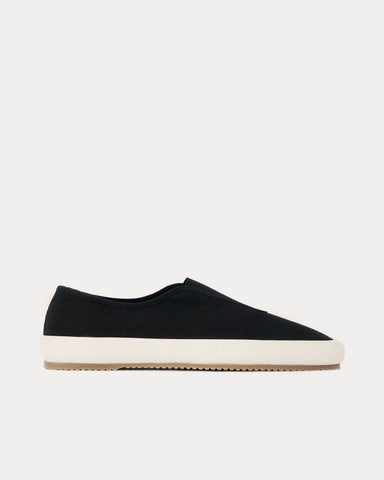 Lemaire Cotton Canvas Black Slip On Sneakers