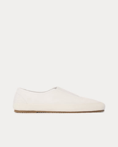 Lemaire Cotton Canvas White Slip On Sneakers