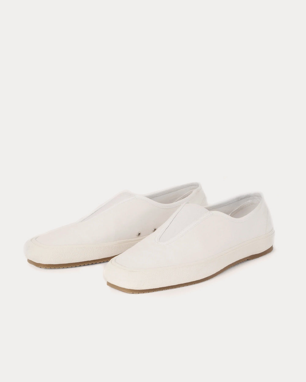 Lemaire Cotton Canvas White Slip On Sneakers - 2